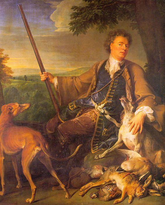 Francois Desportes Self Portrait in Hunting Dress